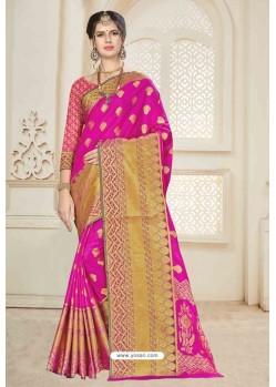 Rani Designer Banarasi Silk Party Wear Sari