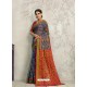 Navy Blue Designer Silk Party Wear Sari