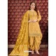 Yellow Designer Embroidered Punjabi Patiala Suits
