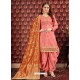 Peach Designer Embroidered Punjabi Patiala Suits