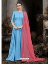 Blue Designer Party Wear Gown for Girls