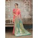 Peach Designer Fancy Silk Party Wear Sari