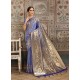 Violet Designer Fancy Silk Party Wear Sari