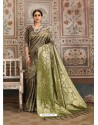 Mehendi Designer Fancy Silk Party Wear Sari