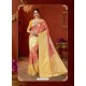 Rust Designer Fancy Silk Party Wear Sari With Zari Work