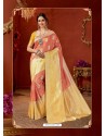 Rust Designer Fancy Silk Party Wear Sari With Zari Work