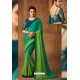 Aqua Mint Latest Designer Silk Party Wear Sari For Girls