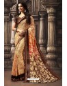 Beige Designer Chiffon Casual Wear Sari