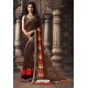 Brown Designer Chiffon Casual Wear Sari