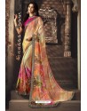 Multi Colour Designer Chiffon Casual Wear Sari
