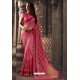 Light Pink Designer Chiffon Casual Wear Sari