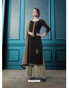 Black Designer Flex Cotton Palazzo Salwar Suit