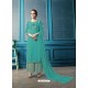 Sky Blue Designer Flex Cotton Palazzo Salwar Suit