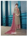 Beige Designer Flex Cotton Palazzo Salwar Suit