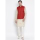 Off White Cotton Kurta Pajama For Men