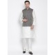 White Cotton Kurta Pajama For Men