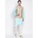 Sky Blue Cotton Kurta Pajama For Men