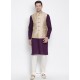 Purple Cotton Kurta Pajama For Men