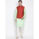 Sea Green Cotton Kurta Pajama For Men