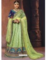 Green Heavy Embroidered Wedding Lehenga Choli