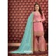Pink Designer Georgette Palazzo Salwar Suit