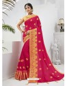 Rani Designer Moss Chiffon Party Wear Sari