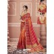 Orange Designer Georgette Party Wear Sari