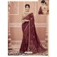 Maroon Designer Georgette Party Wear Sari