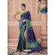 Blue Designer Georgette Party Wear Sari