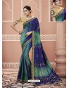 Blue Designer Georgette Party Wear Sari