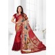 Red Designer Party Wear Fancy Sari