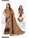 Brown Designer Party Wear Fancy Sari