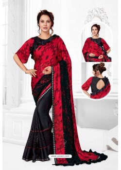 Black Designer Party Wear Fancy Sari