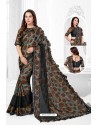 Grey Designer Party Wear Fancy Sari