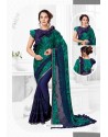 Royal Blue Designer Party Wear Fancy Sari