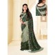 Dark Green Fancy Designer Party Wear Lycra Sari
