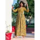 Partywear Designer Yellow Pure Maslin Gown