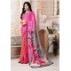 Hot Pink Designer Casual Wear Georgette Sari