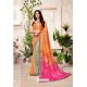 Orange Designer Casual Wear Georgette Sari