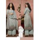 Light Grey Designer Crepe Digital Printed Palazzo Salwar Suit