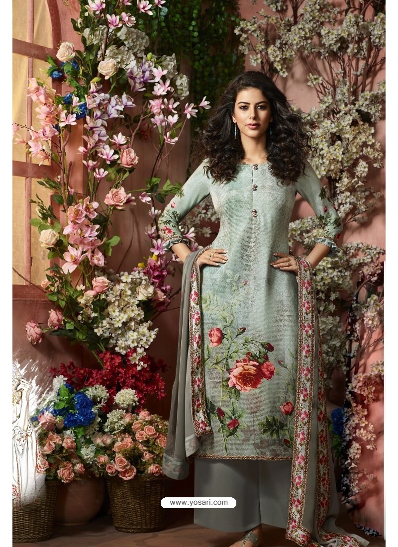 Shop Online Cotton Off White Digital Print Salwar Kameez : 259375 - Palazzo  Salwar Suits