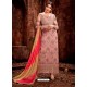Dusty Pink Heavy Embroidered Georgette Designer Straight Salwar Suit