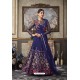 Royal Blue Heavy Embroidered Designer Net Anarkali Suit