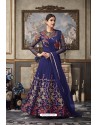Royal Blue Heavy Embroidered Designer Net Anarkali Suit