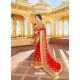 Sizzling Red Designer Bridal Wear Wedding Sari