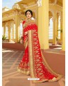 Red Designer Bridal Wear Wedding Sari