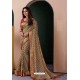 Beige Designer Casual Wear Silk Sari