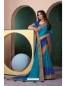 Blue Designer Casual Wear Silk Sari