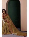 Marigold Designer Casual Wear Silk Sari