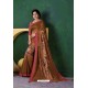 Brown Designer Casual Wear Silk Sari